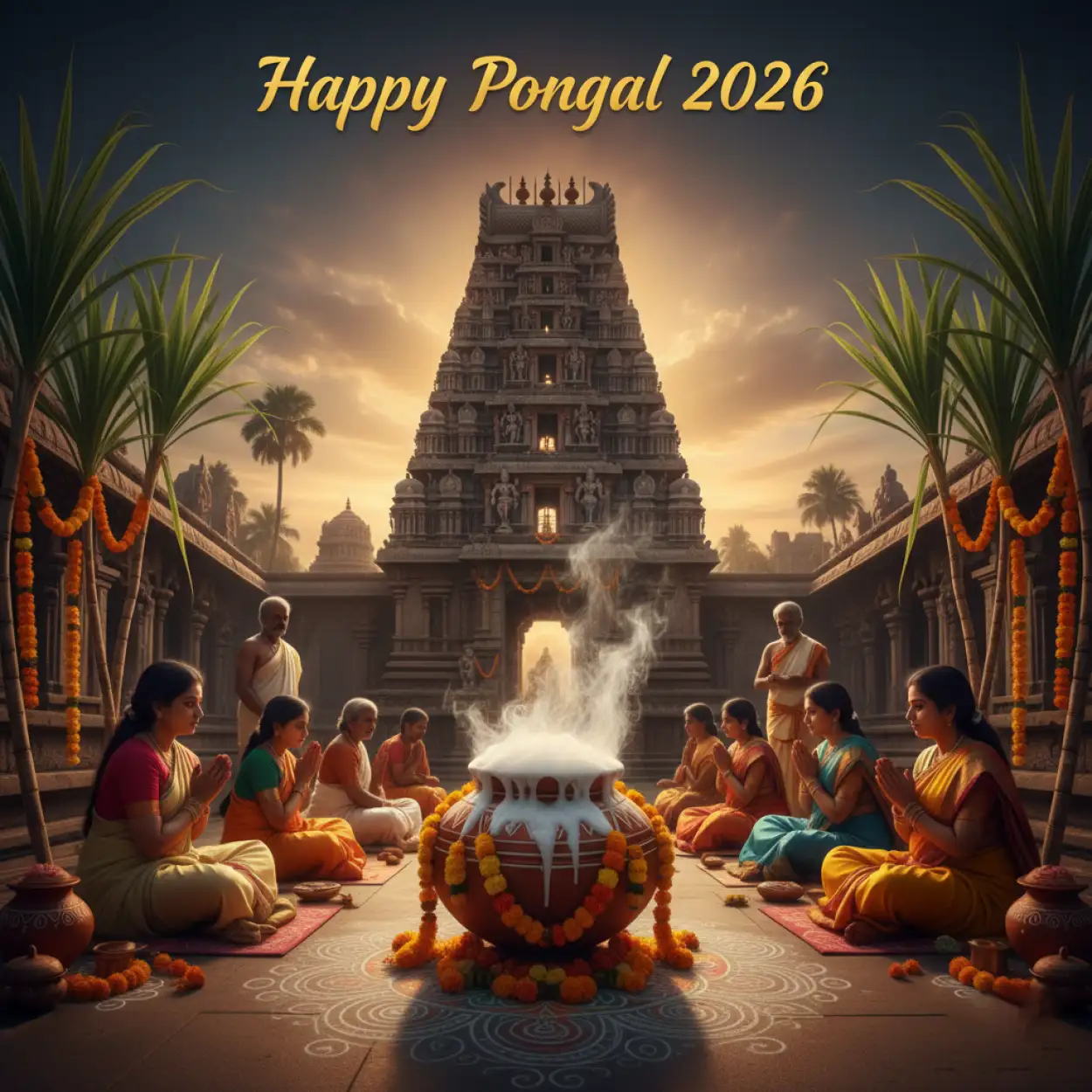Free Download Happy Pongal Wishes 2026 Hd Banner Design - High Quality Happy Pongal Wishes 2026 Image