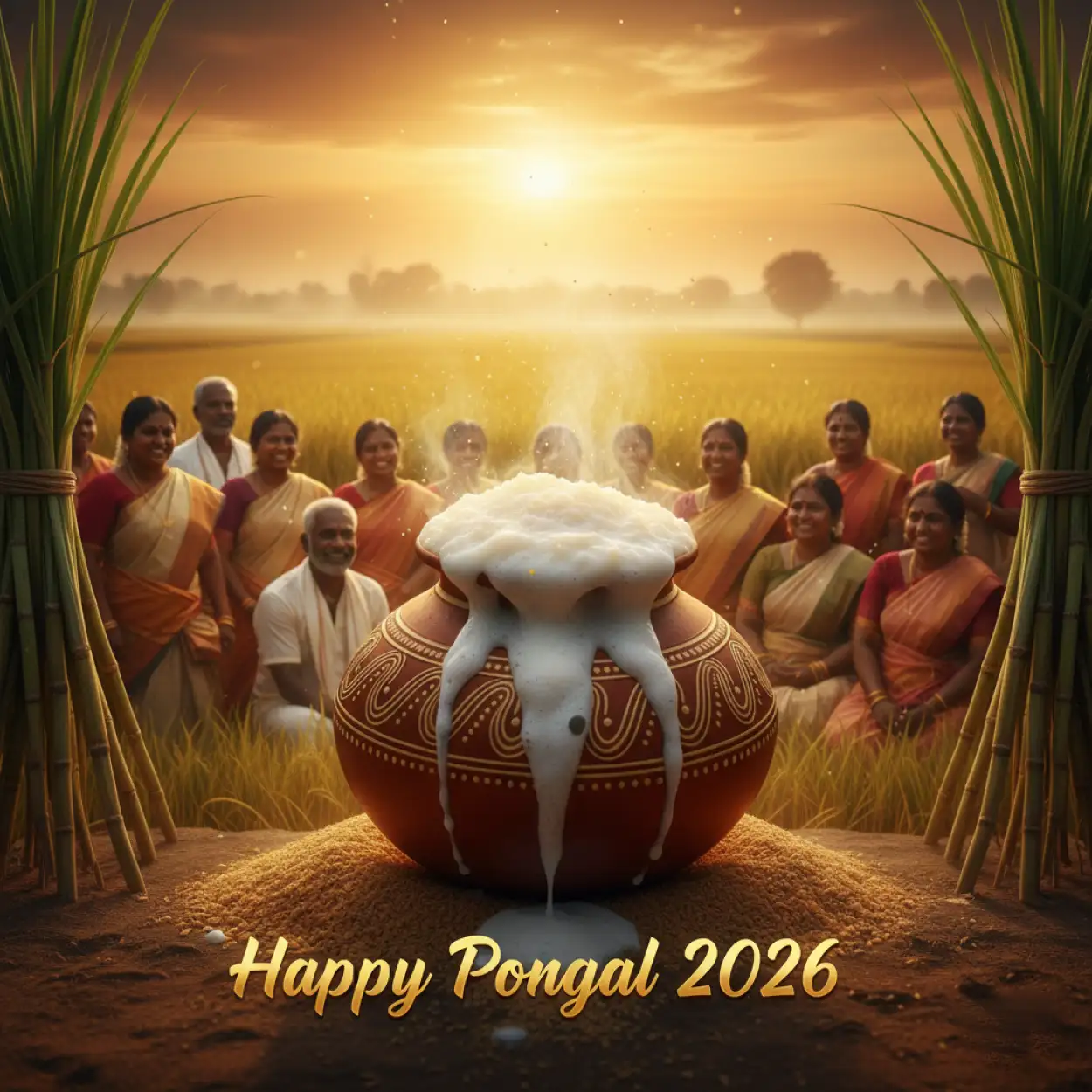 Free Download Happy Pongal Wishes 2026 With Beautiful Images - High Quality Happy Pongal Wishes 2026 Background