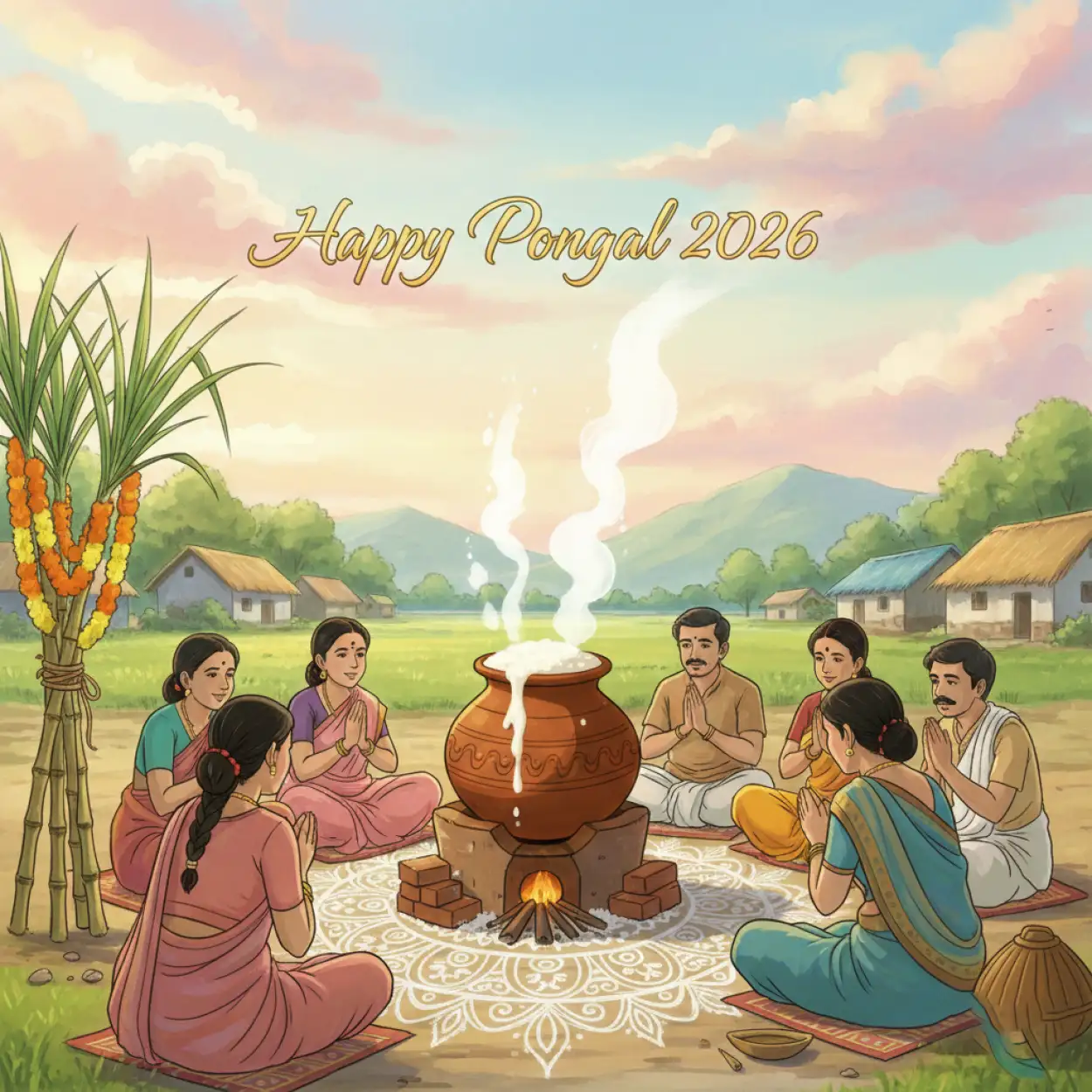 Free Download Happy Pongal Wishes Hd Images 2026 - High Quality Happy Pongal Wishes 2026 Background