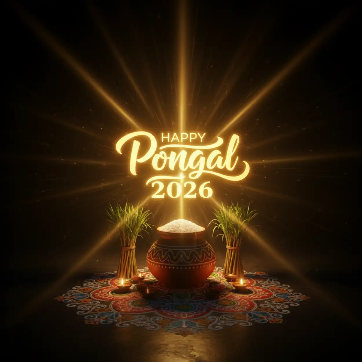 Free Download Happy Pongal Wishes Positive Thoughts 2026 - High Quality Happy Pongal Wishes 2026 Background