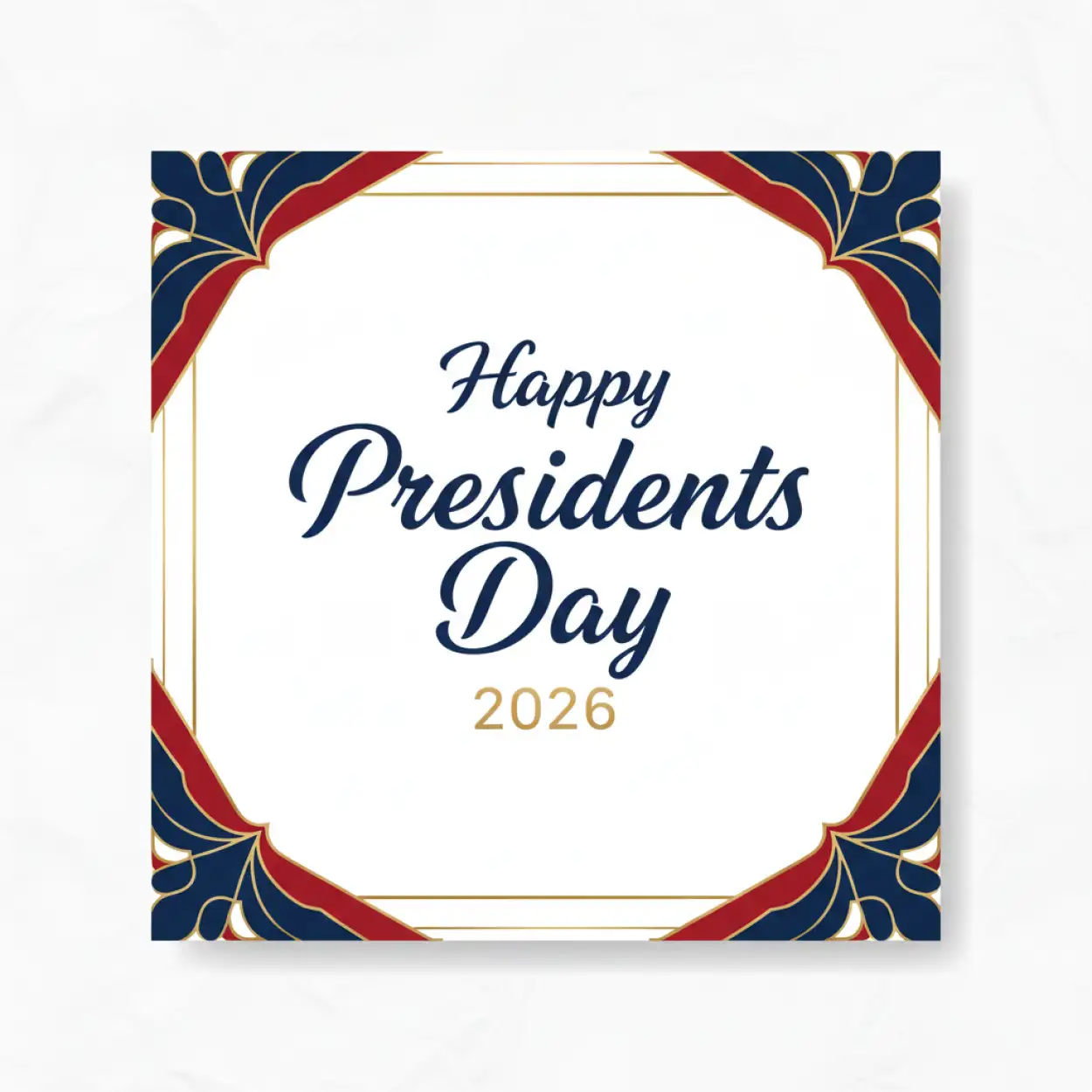 Free Download Happy Presidents Day 2026 Greeting Card - High Quality Happy Presidents Day 2026 Background