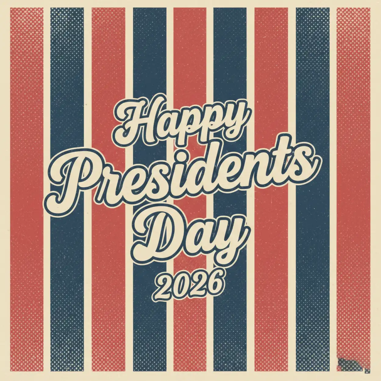 Free Download Happy Presidents Day 2026 Vintage Style Poster - High Quality Happy Presidents Day 2026 Background