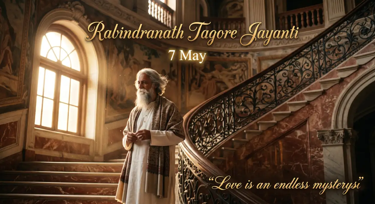 Free Download Happy Rabindranath Tagore Jayanti Aesthetic Wallpaper - High Quality Rabindranath Tagore Jayanti Image