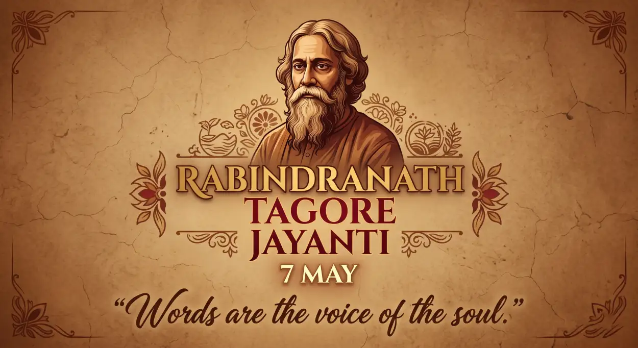 Free Download Happy Rabindranath Tagore Jayanti Tribute Quotes - High Quality Rabindranath Tagore Jayanti Image