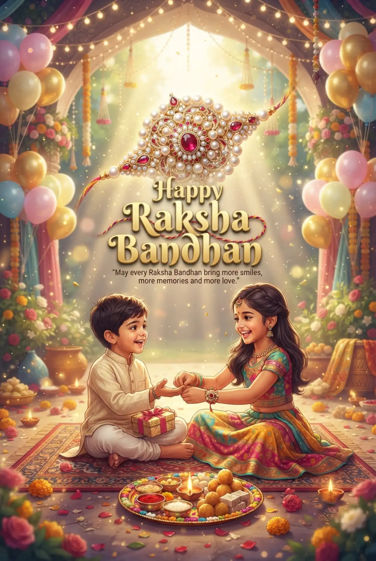 Free Download Happy Rakhi Wishes 2026 For Brother - High Quality Happy Raksha Bandhan Wishes 2026 Image