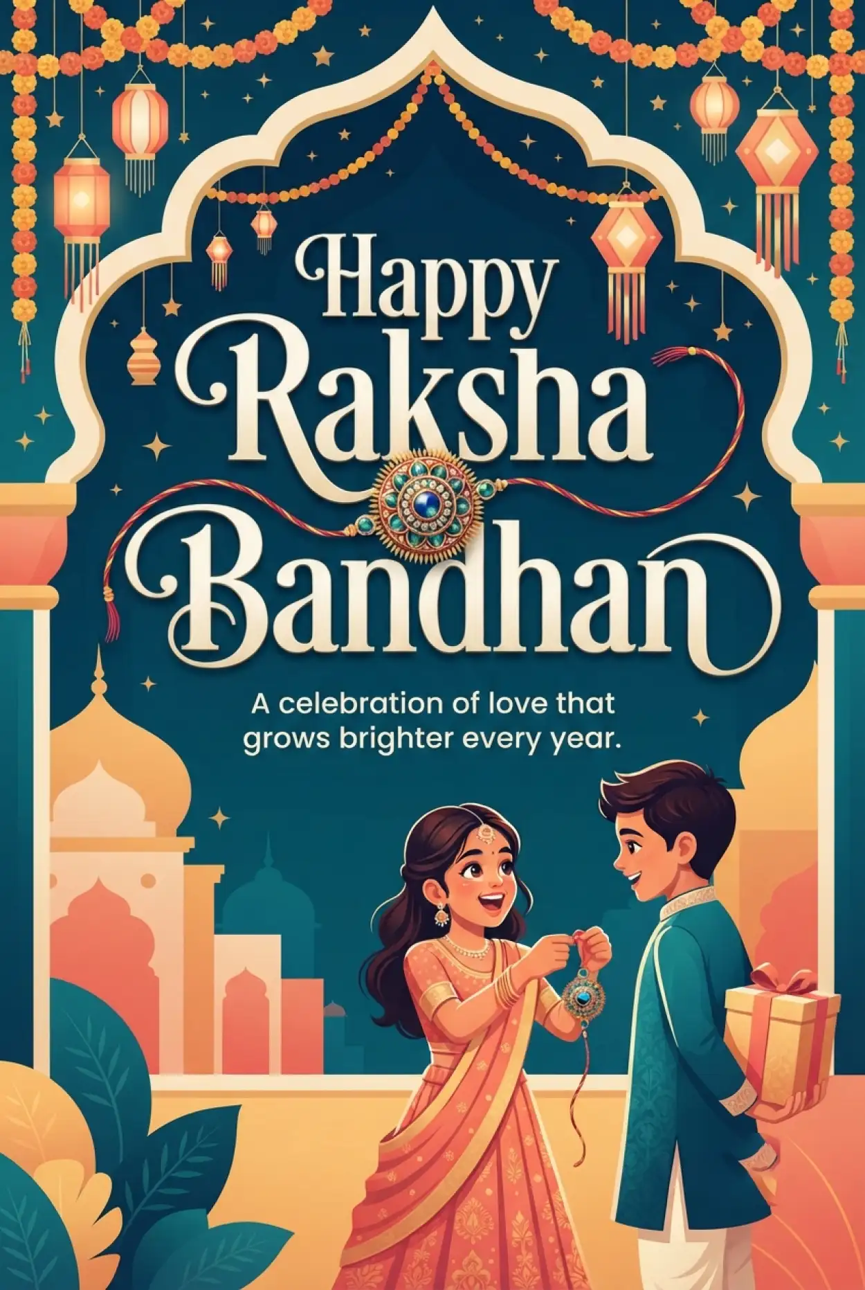 Free Download Happy Rakhi Wishes 2026 For Instagram Post - High Quality Happy Rakhi Wishes 2026 Image