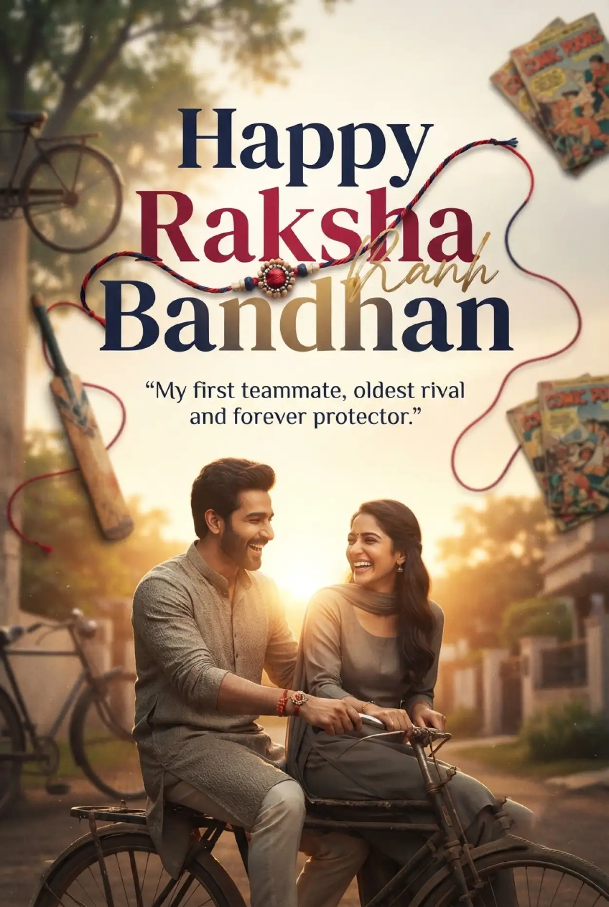 Free Download Happy Rakhi Wishes 2026 Poster - High Quality Happy Rakhi Wishes 2026 Image