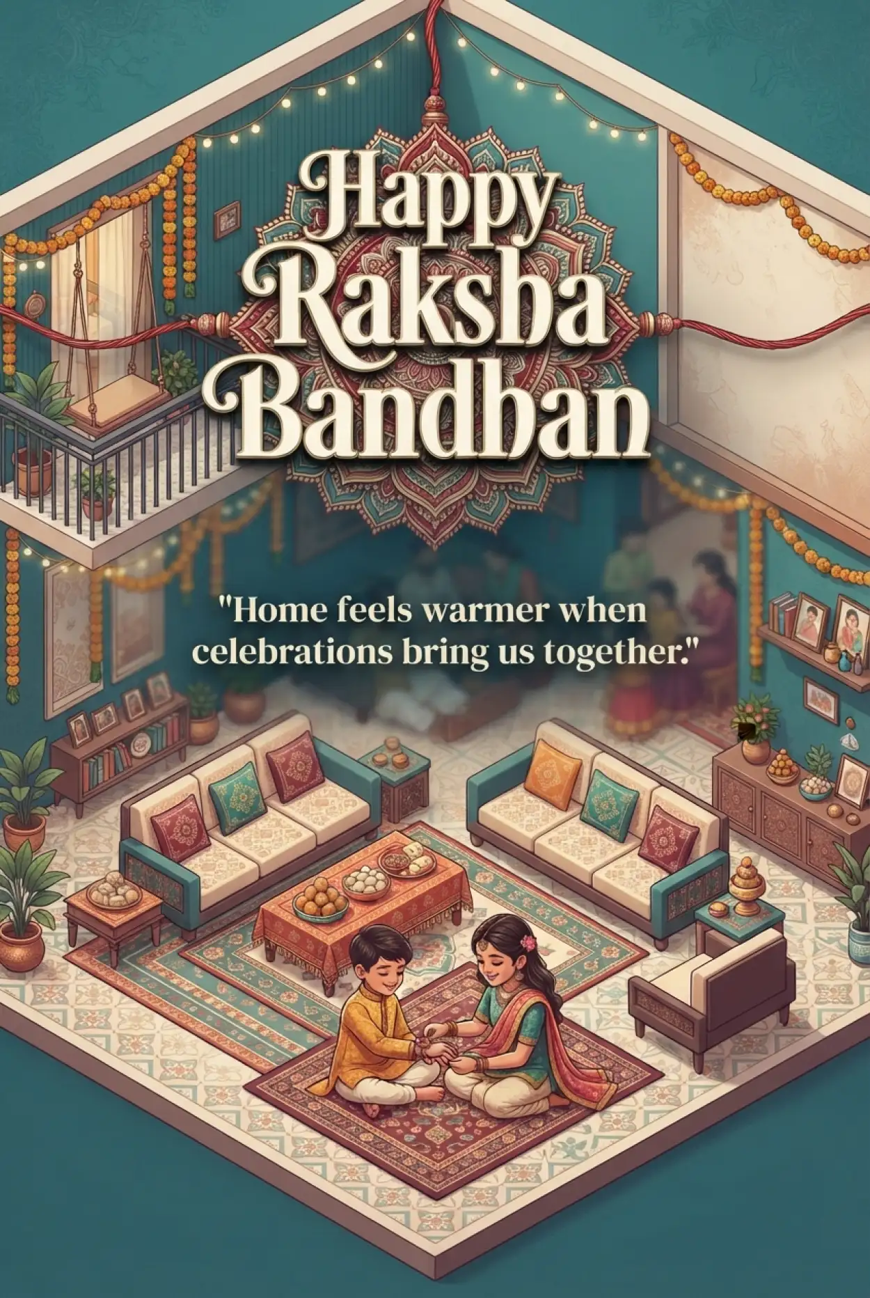 Free Download Happy Raksha Bandhan 2026 Background - High Quality Happy Rakhi Wishes 2026 Background Image