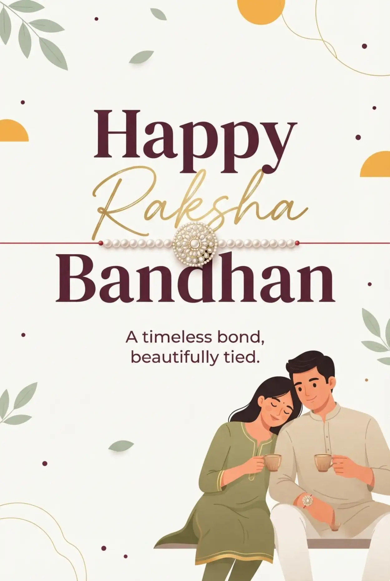 Free Download Happy Raksha Bandhan 2026 Card Design - High Quality Happy Rakhi Wishes 2026 Image