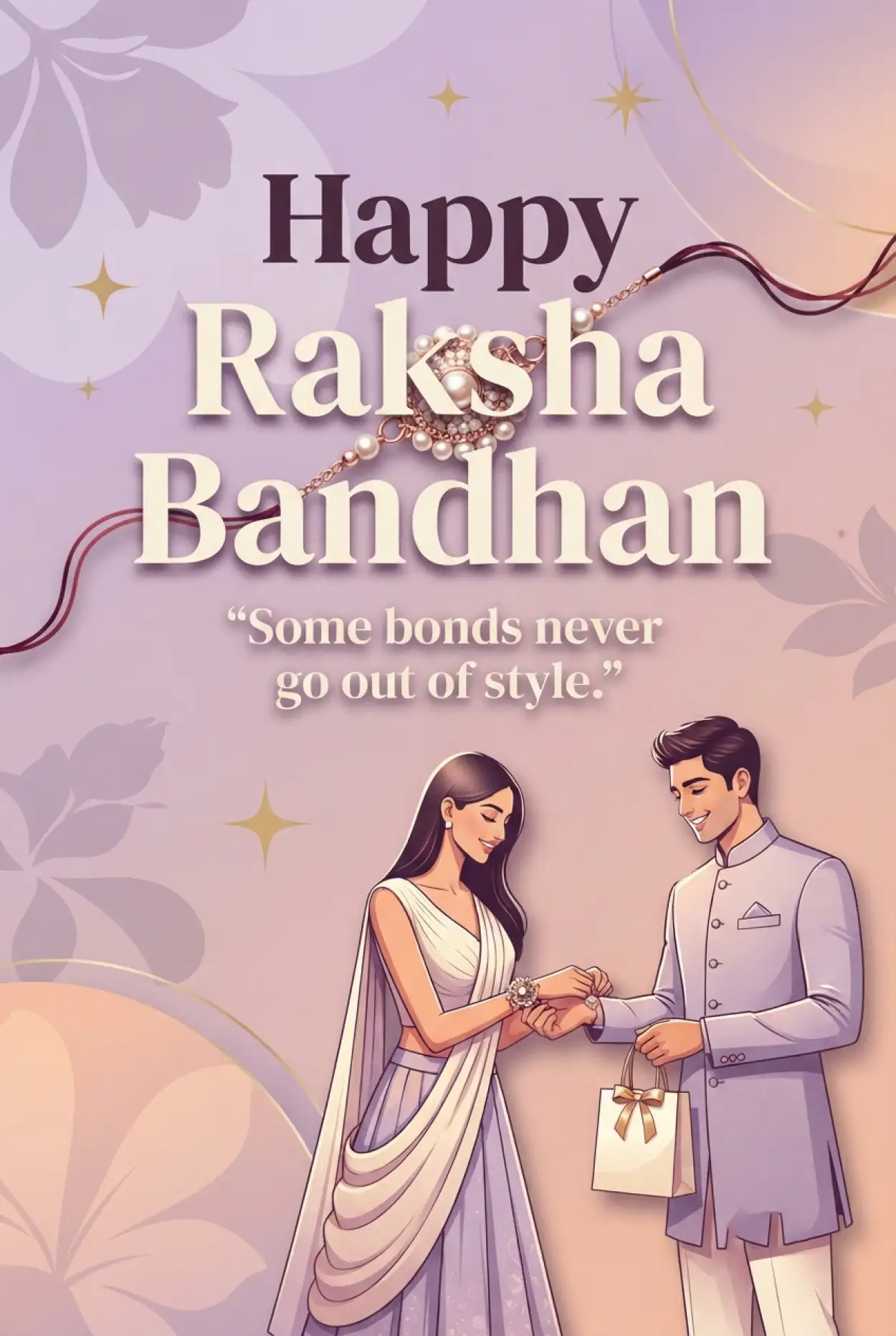Free Download Happy Raksha Bandhan 2026 Greeting Card - High Quality Happy Rakhi Wishes 2026 Image