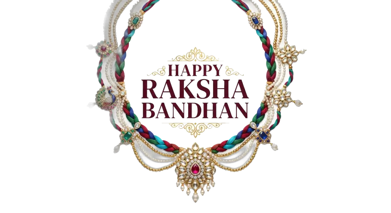 Free Download Happy Raksha Bandhan Beautiful Rakhi Design Png Transparent Free - High Quality Happy Raksha Bandhan Png Transparent Transparent PNG