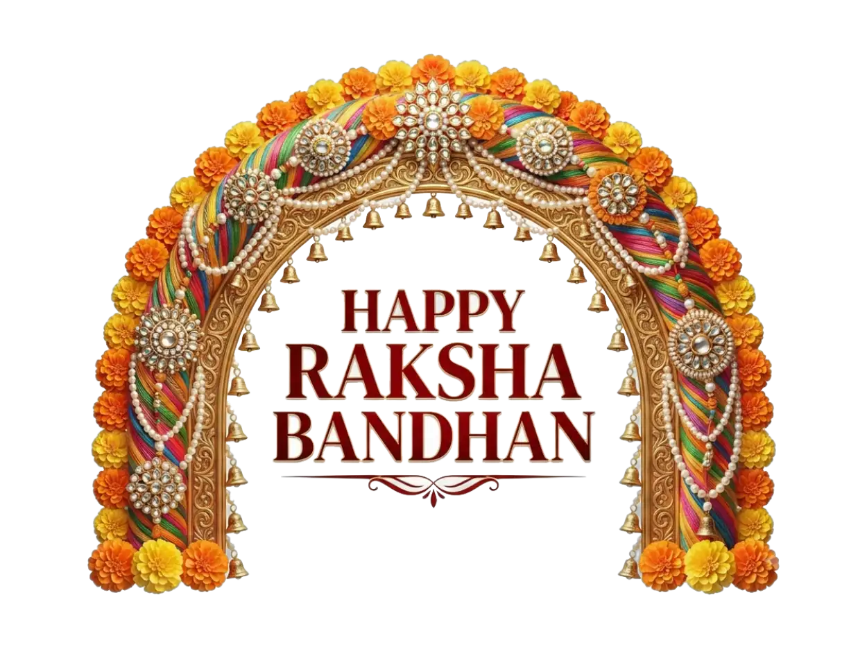 Free Download Happy Raksha Bandhan Brother Sister Greeting Png Transparent Background - High Quality Happy Raksha Bandhan Png Transparent Transparent PNG