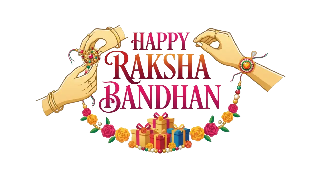 Free Download Happy Raksha Bandhan Brother Sister Png Transparent - High Quality Happy Raksha Bandhan Png Transparent Transparent PNG