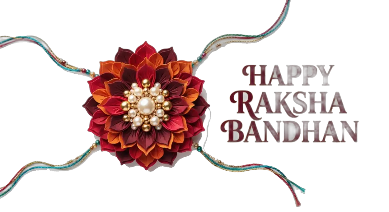 Free Download Happy Raksha Bandhan Flower Design Png Transparent - High Quality Happy Raksha Bandhan Png Transparent Transparent PNG