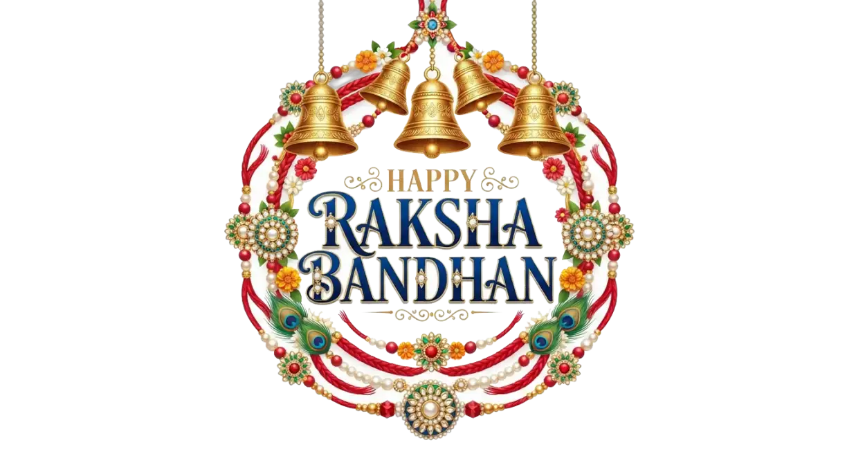 Free Download Happy Raksha Bandhan Golden Text Png Transparent - High Quality Happy Raksha Bandhan Png Transparent Transparent PNG