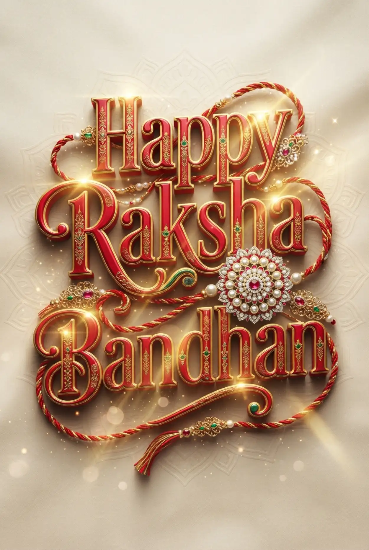 Free Download Happy Raksha Bandhan Greetings For Wonderful Sister - High Quality Happy Raksha Bandhan Greetings Image