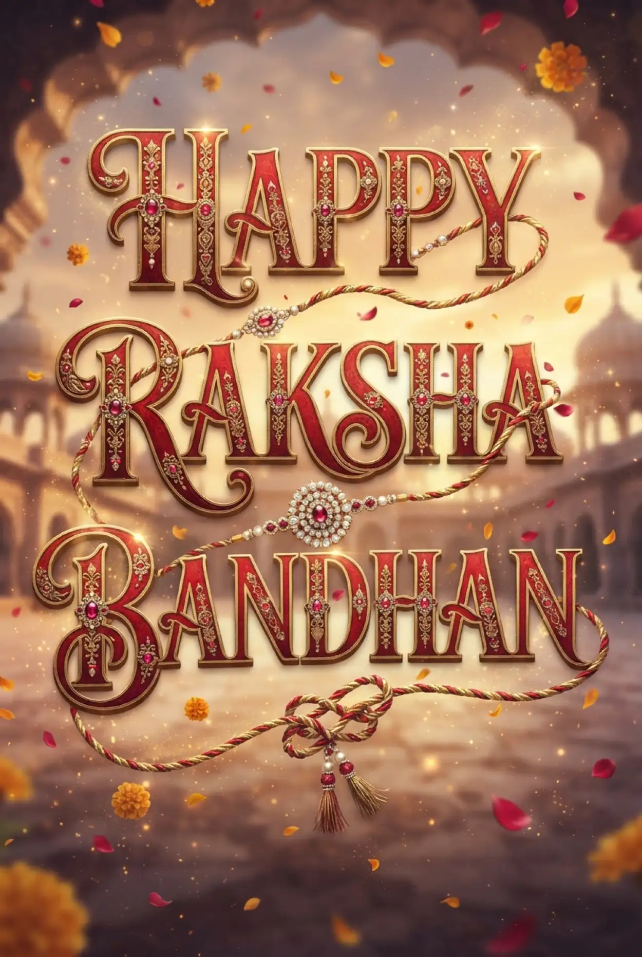 Free Download Happy Raksha Bandhan Greetings With Love Peace And Joy - High Quality Happy Raksha Bandhan Greetings Image