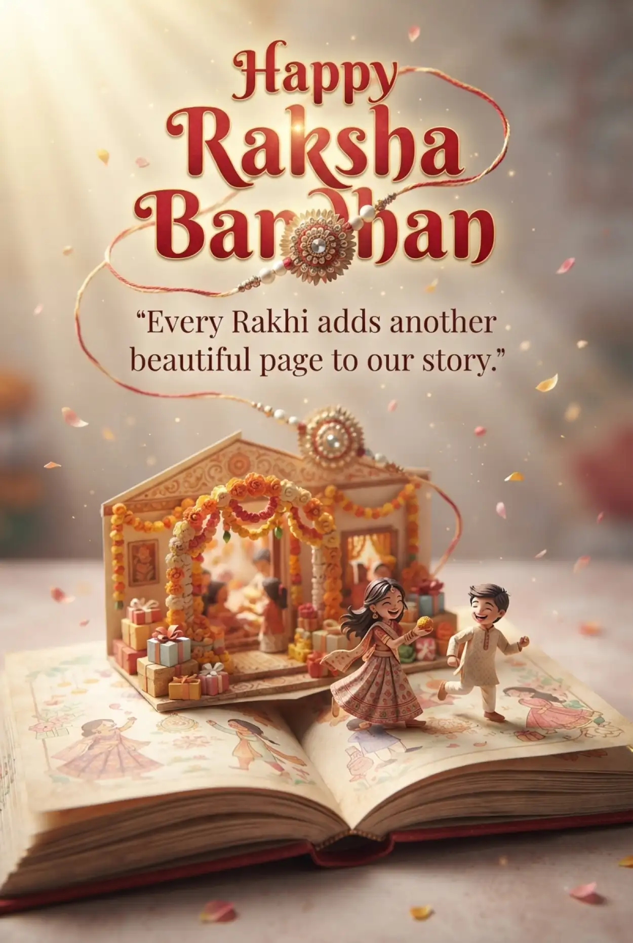 Free Download Happy Raksha Bandhan Messages 2026 - High Quality Happy Rakhi Wishes 2026 Image