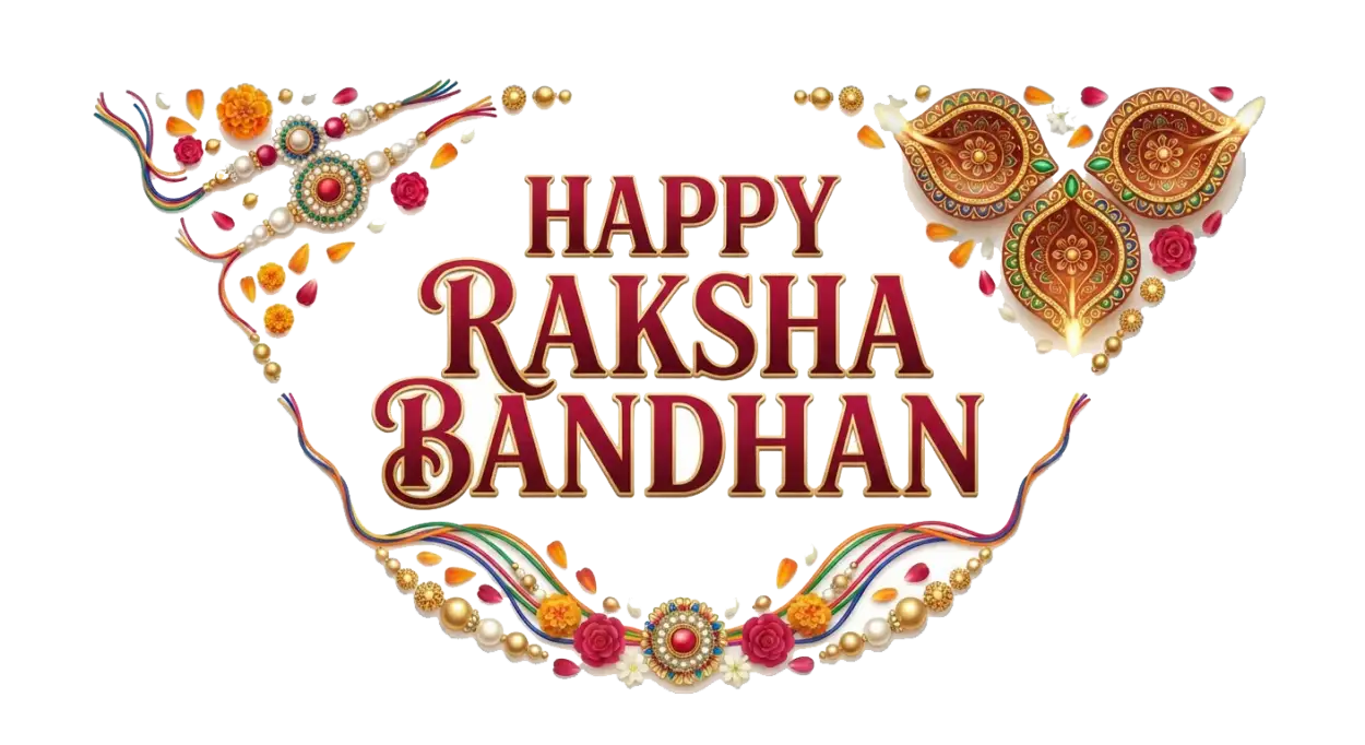 Free Download Happy Raksha Bandhan Transparent Png With Greeting Text - High Quality Happy Raksha Bandhan Png Transparent Transparent PNG