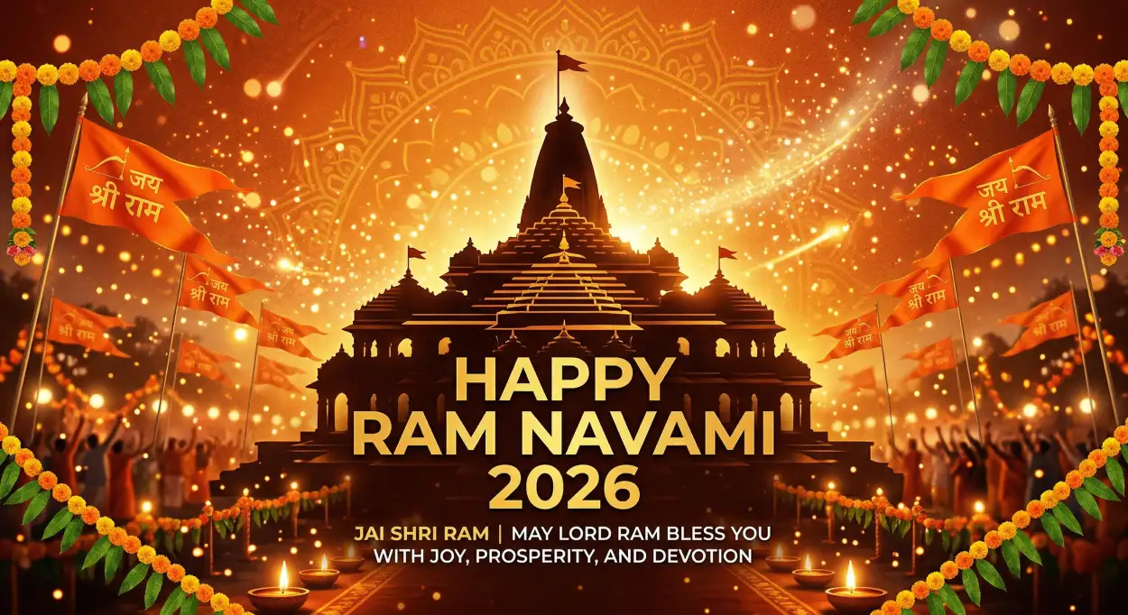 Free Download Happy Ram Navami 2026 Dp With Jai Shri Ram Text - High Quality Happy Ram Navami 2026 Image