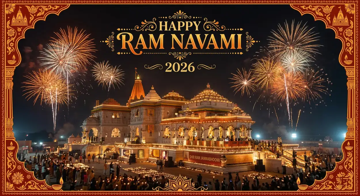Free Download Happy Ram Navami 2026 Festival Background - High Quality Happy Ram Navami 2026 Background Image