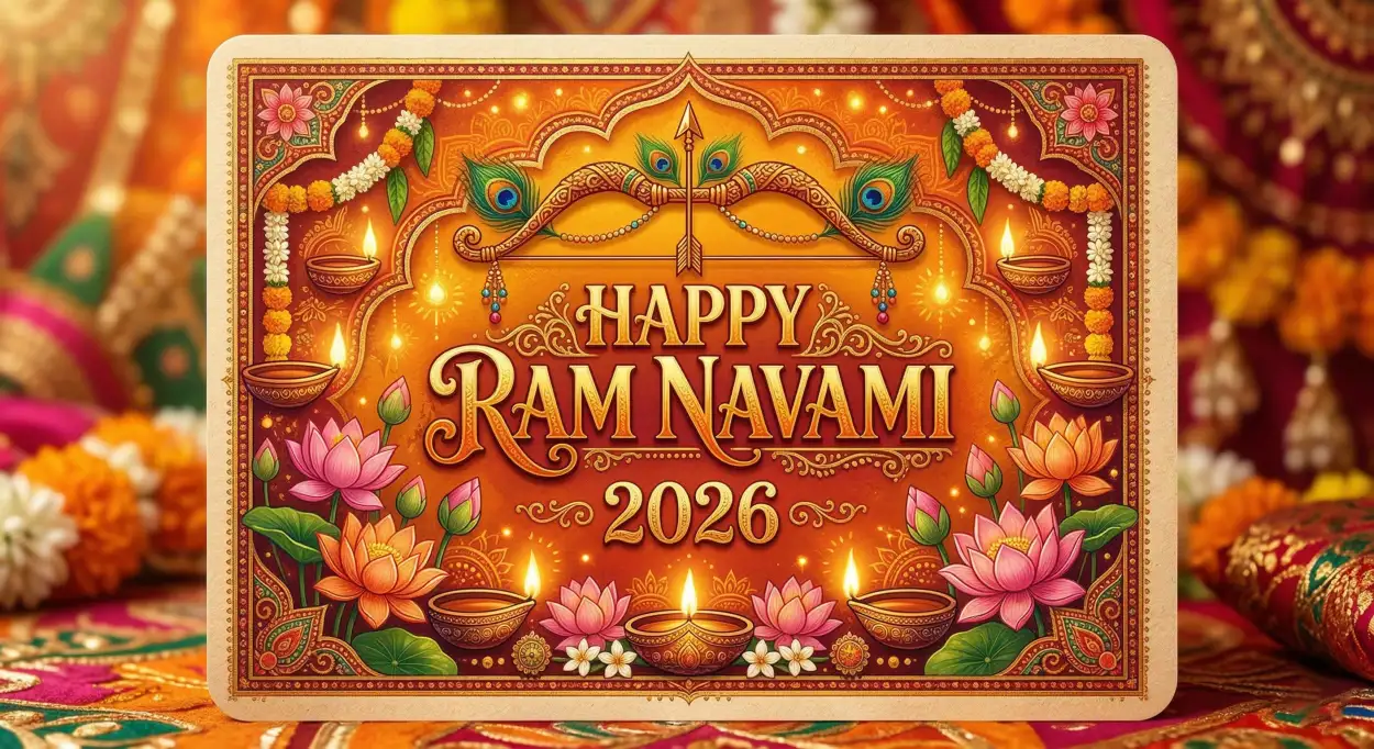 Free Download Happy Ram Navami 2026 Festival Banner Background - High Quality Happy Ram Navami 2026 Background Image