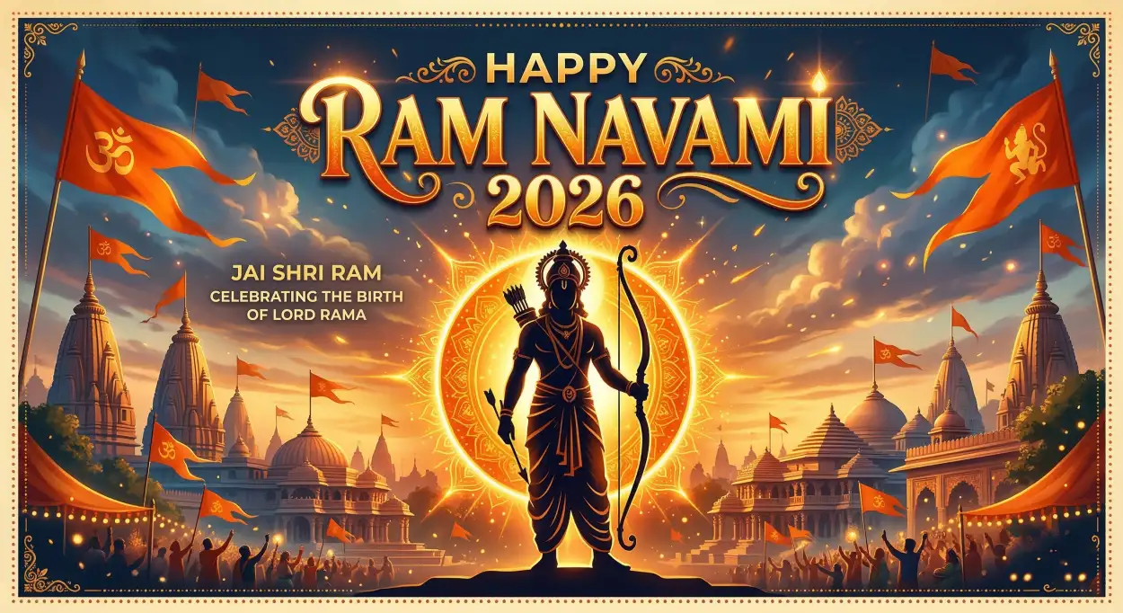 Free Download Happy Ram Navami 2026 Festival Banner Design - High Quality Happy Ram Navami 2026 Image