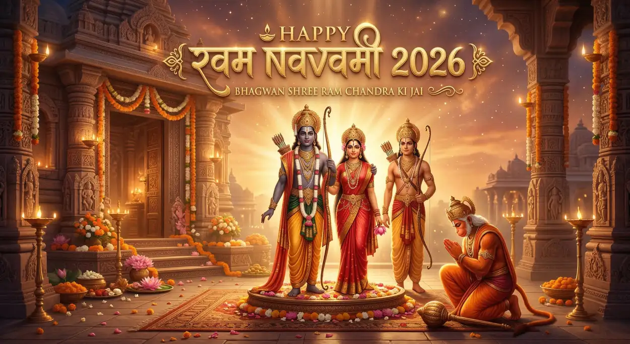 Free Download Happy Ram Navami 2026 Festival Greeting Image Hd - High Quality Happy Ram Navami 2026 Image