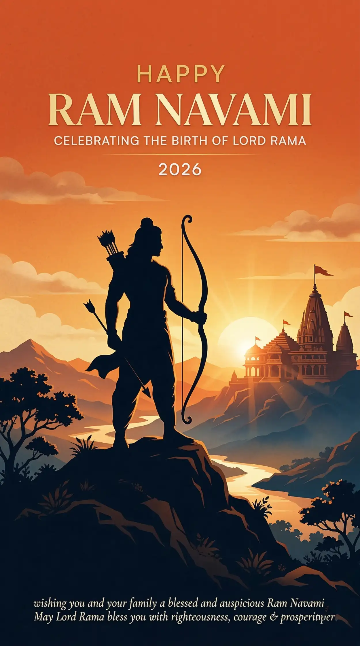 Free Download Happy Ram Navami 2026 Festival Poster Design - High Quality Happy Ram Navami 2026 Image