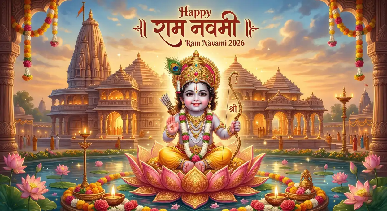 Free Download Happy Ram Navami 2026 Hindu Festival Wallpaper - High Quality Happy Ram Navami 2026 Image