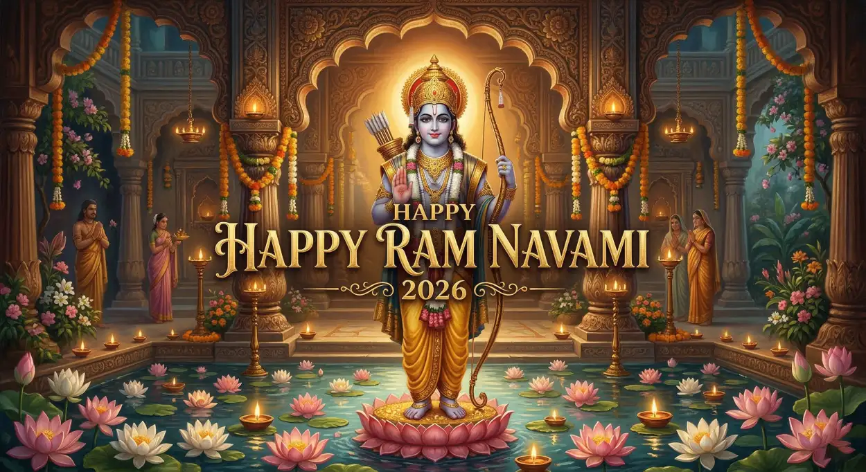 Free Download Happy Ram Navami 2026 Lord Rama Divine Wallpaper - High Quality Happy Ram Navami 2026 Image
