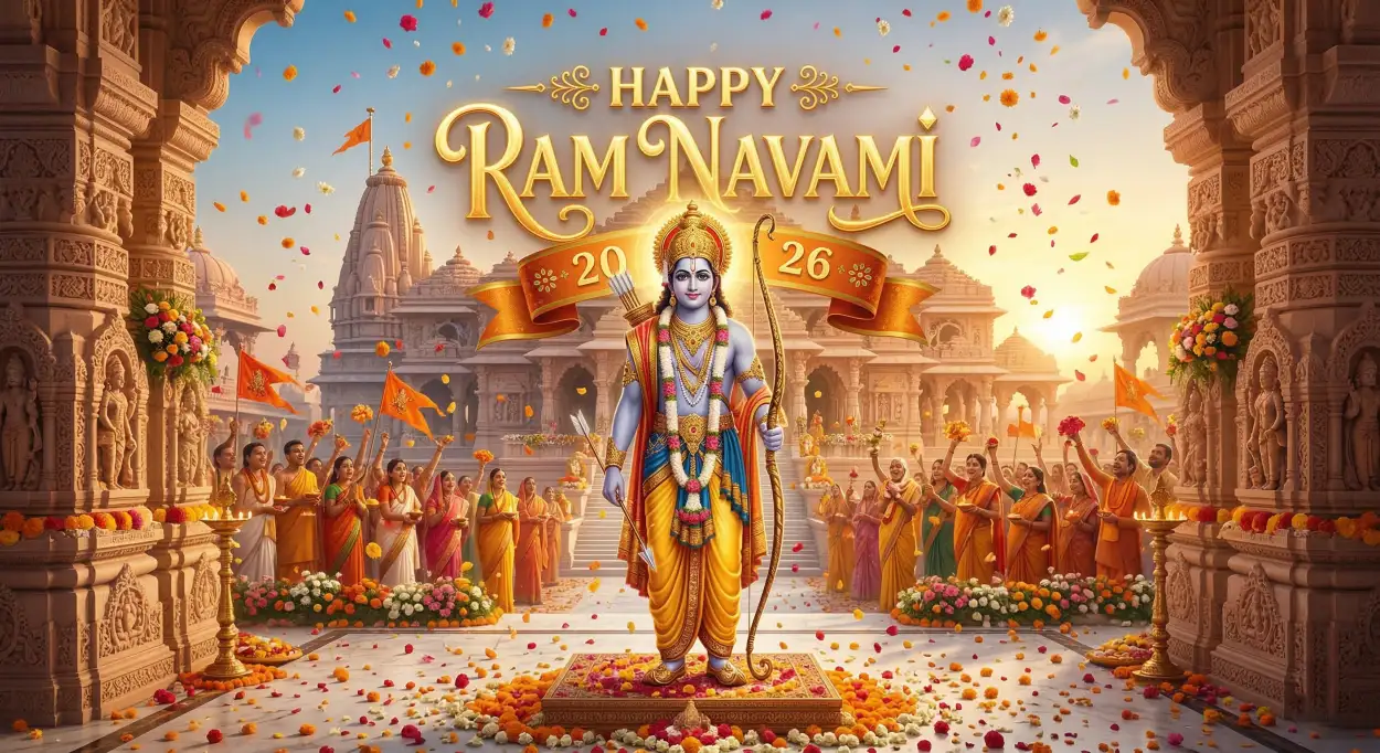 Free Download Happy Ram Navami 2026 Ram Ji Hd Wallpaper - High Quality Happy Ram Navami 2026 Image