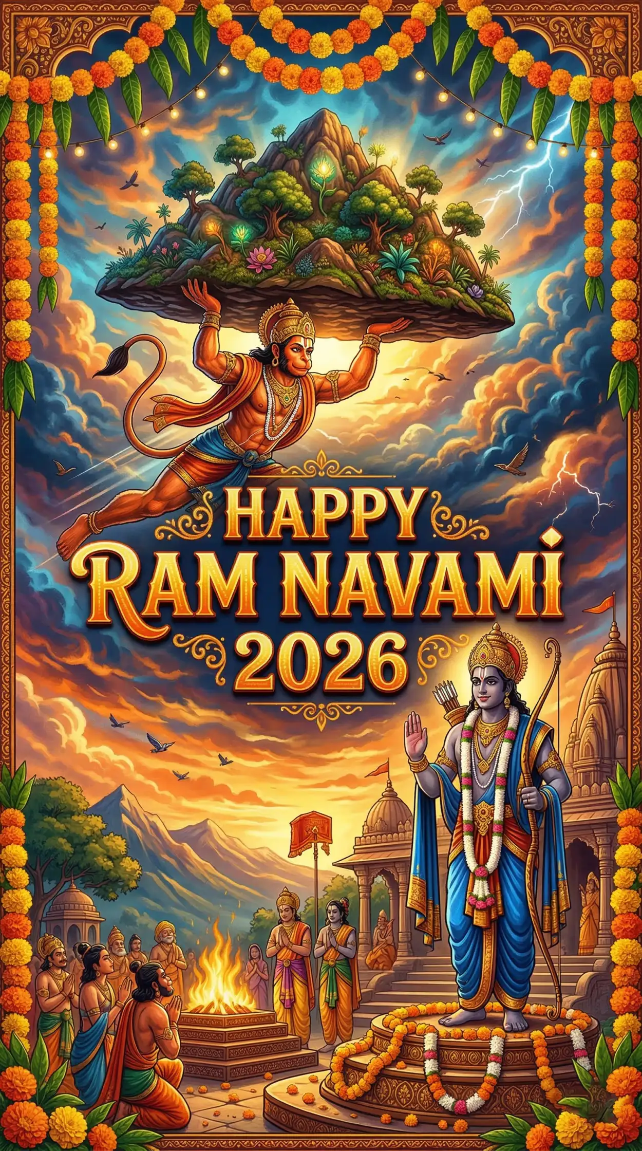 Free Download Happy Ram Navami 2026 Ram Navami Creative Poster - High Quality Happy Ram Navami 2026 Image
