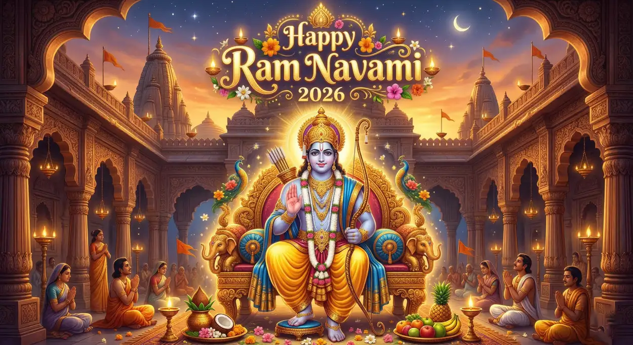 Free Download Happy Ram Navami 2026 Ram Navami Festival Wallpaper Hd - High Quality Happy Ram Navami 2026 Image