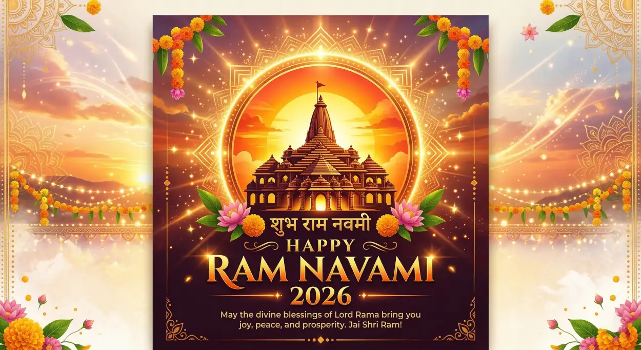 Free Download Happy Ram Navami 2026 Ram Navami Flyer Design - High Quality Happy Ram Navami 2026 Image