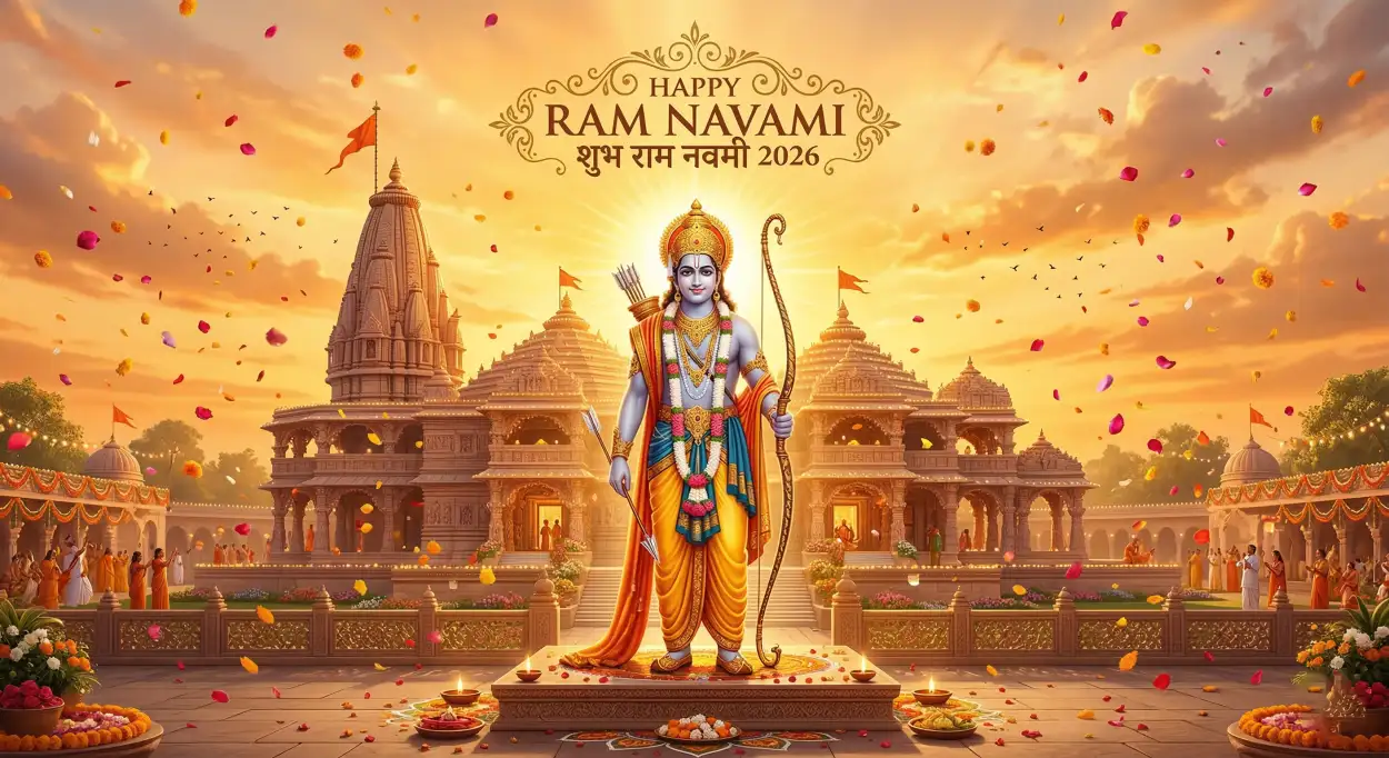 Free Download Happy Ram Navami 2026 Ram Navami Hd Background - High Quality Happy Ram Navami 2026 Background Image