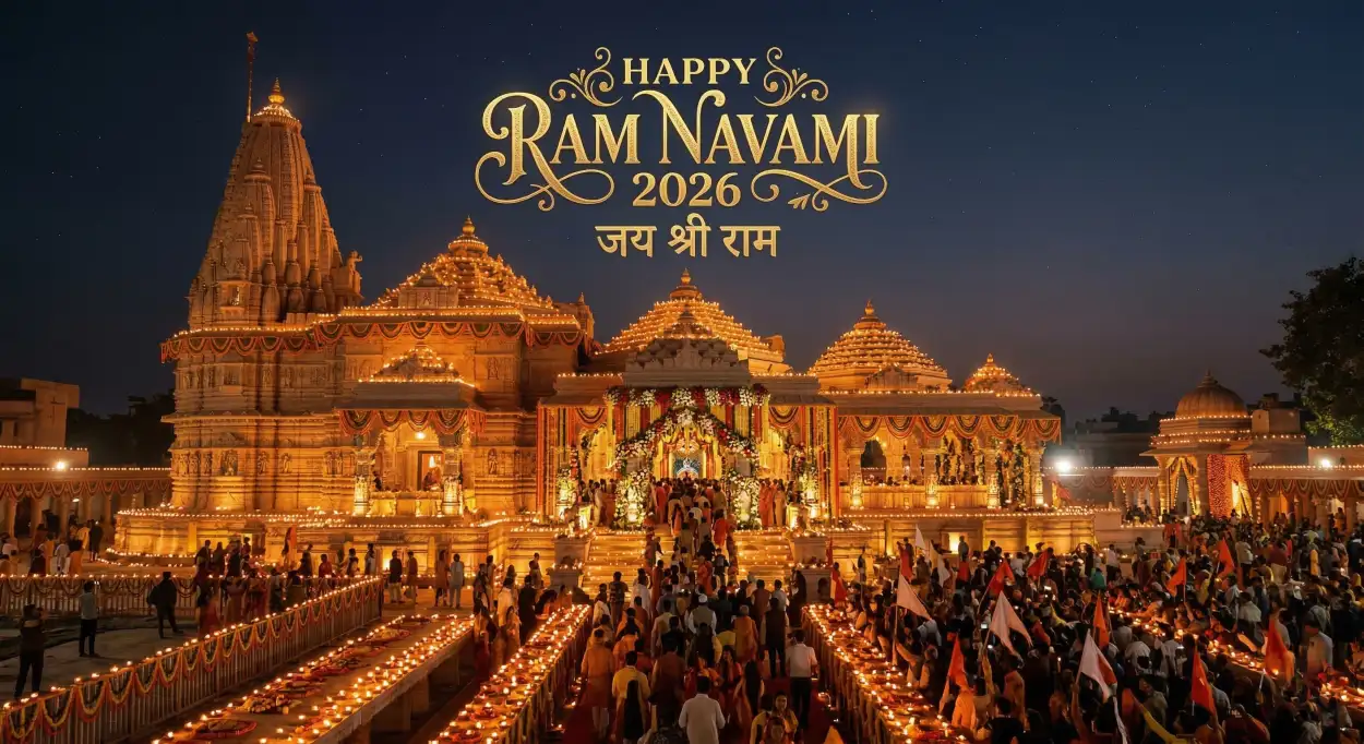 Free Download Happy Ram Navami 2026 Ram Navami Temple Wallpaper - High Quality Happy Ram Navami 2026 Image