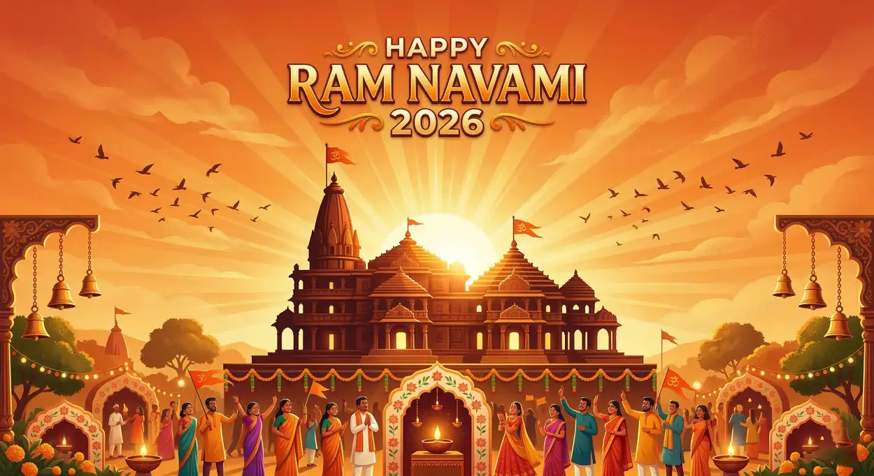 Free Download Happy Ram Navami 2026 Ram Temple Images - High Quality Happy Ram Navami 2026 Image