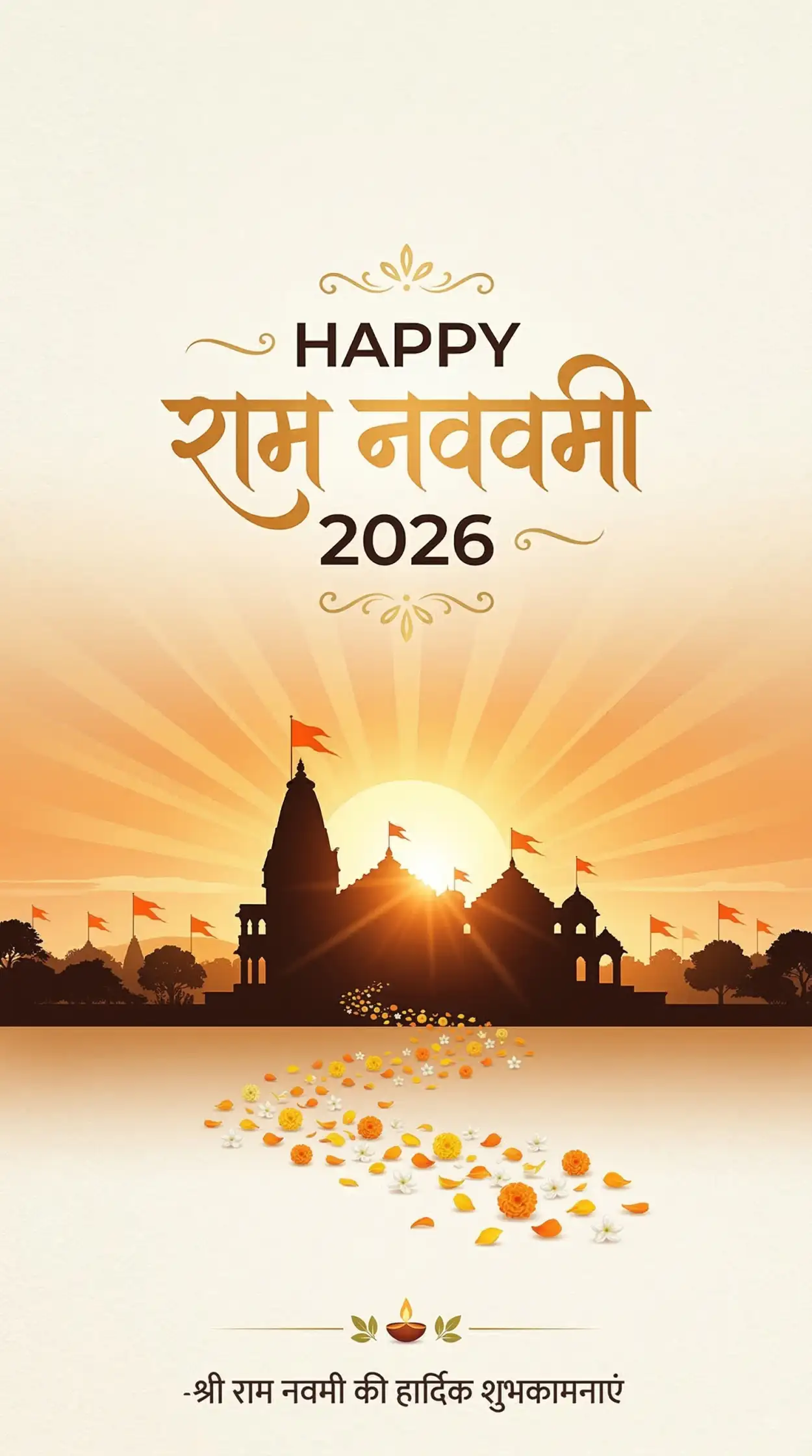 Free Download Happy Ram Navami 2026 Wishes In Hindi - High Quality Happy Ram Navami 2026 Image