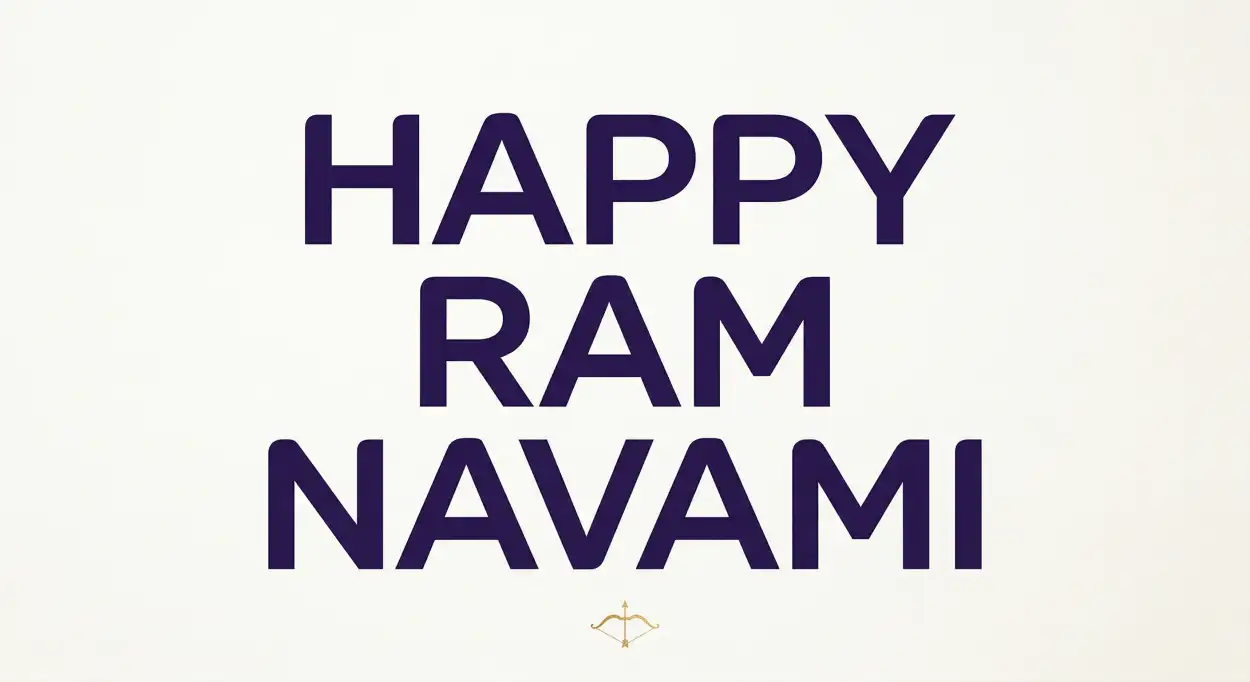 Free Download Happy Ram Navami Modern Typography Design - High Quality Happy Ram Navami Image