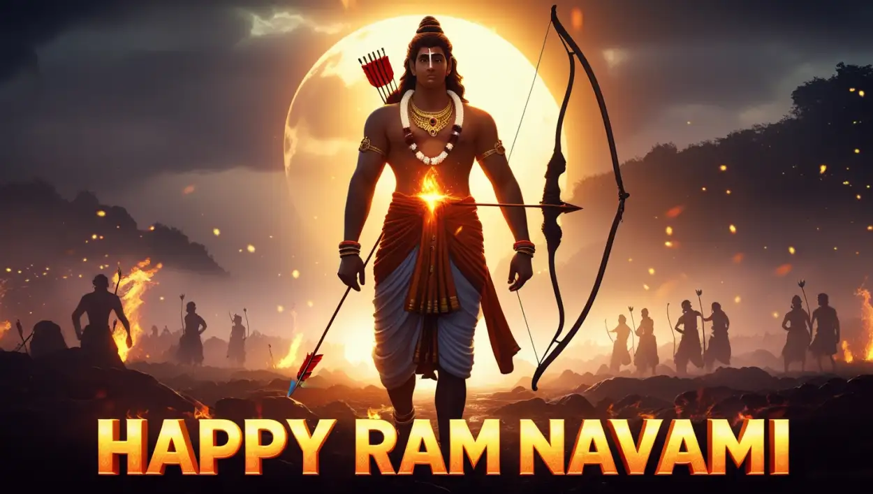 Free Download Happy Ram Navami Wishes In Gujarati - High Quality Happy Ram Navami Background