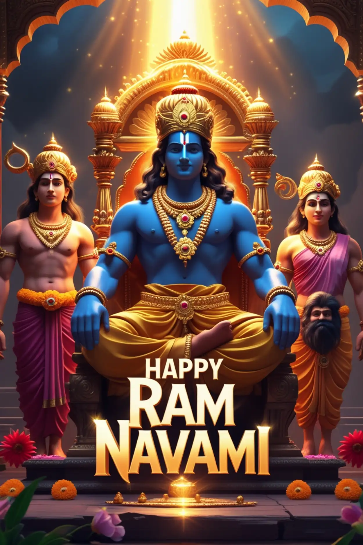Free Download Happy Ram Navami Wishes In Telugu - High Quality Happy Ram Navami Image