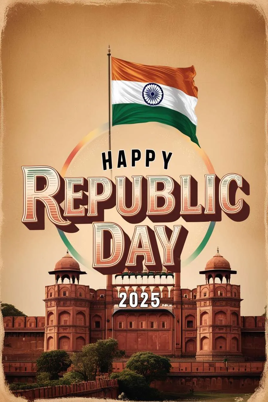 Free Download Happy Republic Day 2025 Wishes With Indian Flag - High Quality Happy Republic Day 2025 Wishes Background