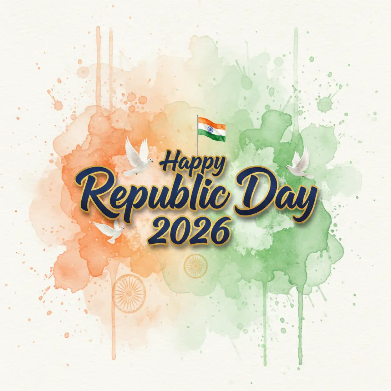 Free Download Happy Republic Day 2026 Patriotic Poster Design - High Quality Happy Republic Day 2026 Image