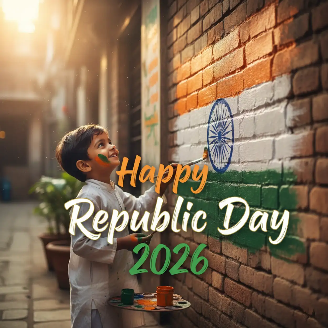 Free Download Happy Republic Day 2026 Patriotic Wishes Poster - High Quality Happy Republic Day 2026 Image