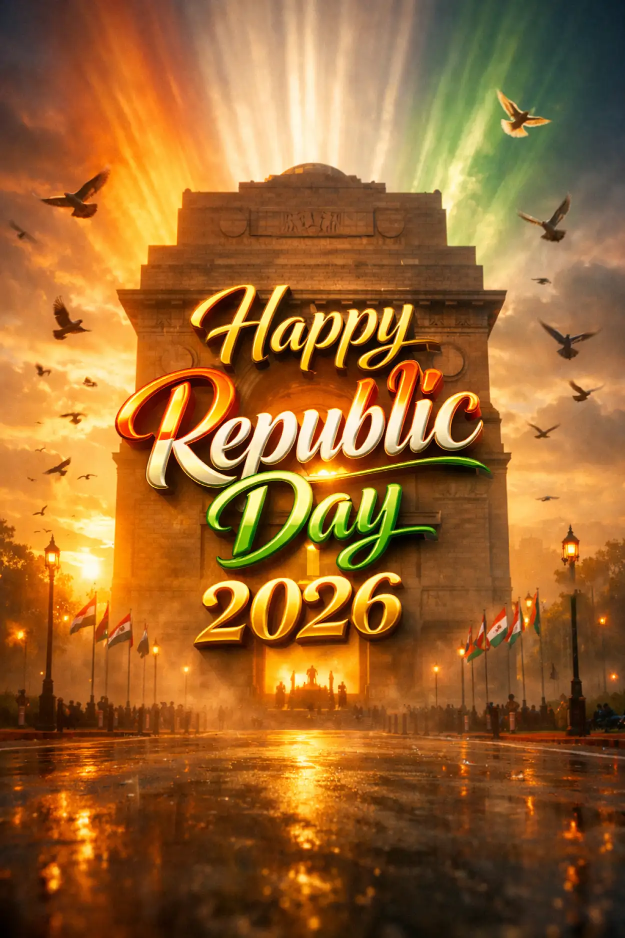 Free Download Happy Republic Day 2026 Republic Day Poster Png - High Quality Happy Republic Day 2026 Transparent PNG