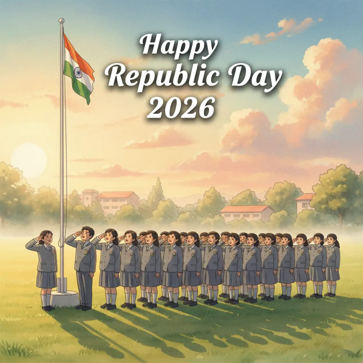 Free Download Happy Republic Day 2026 School Poster - High Quality Happy Republic Day 2026 Image