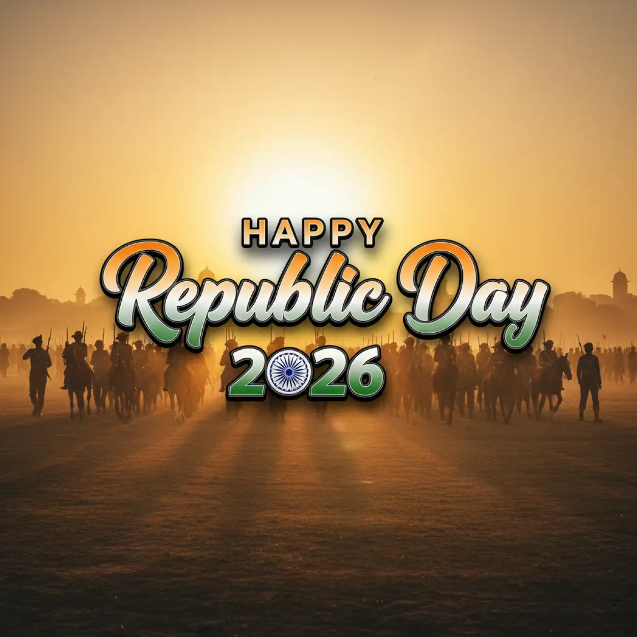 Free Download Happy Republic Day 2026 Stylish Font - High Quality Happy Republic Day 2026 Background