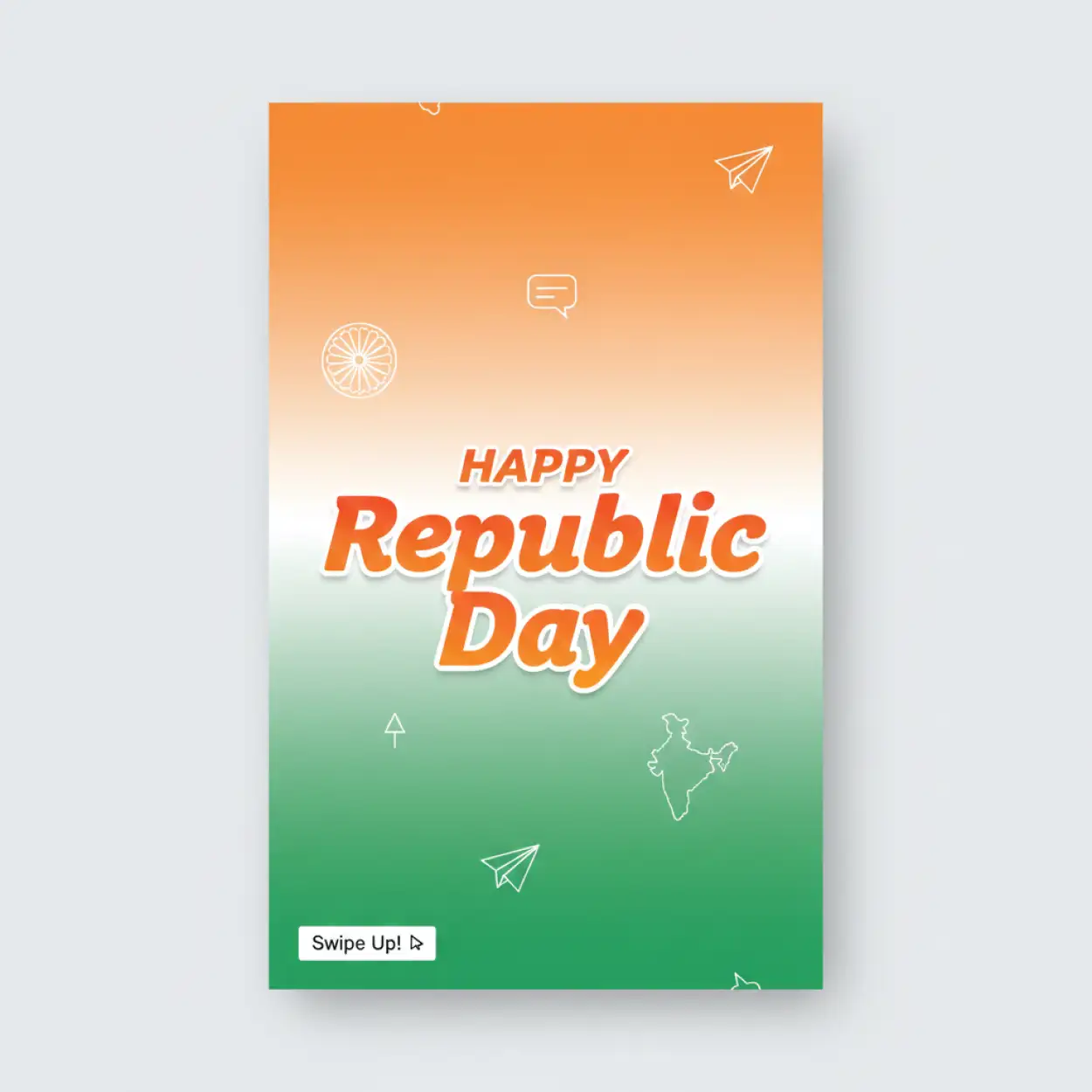 Free Download Happy Republic Day Wishes Greeting Card With Tricolor Design - High Quality Happy Republic Day Wishes Background
