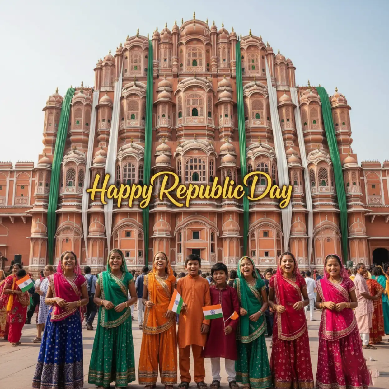 Free Download Happy Republic Day Wishes Images With India Flag And Ashoka Chakra - High Quality Happy Republic Day Wishes Image